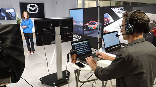 Une image du tournage avec Mazda à Neuchâtel.