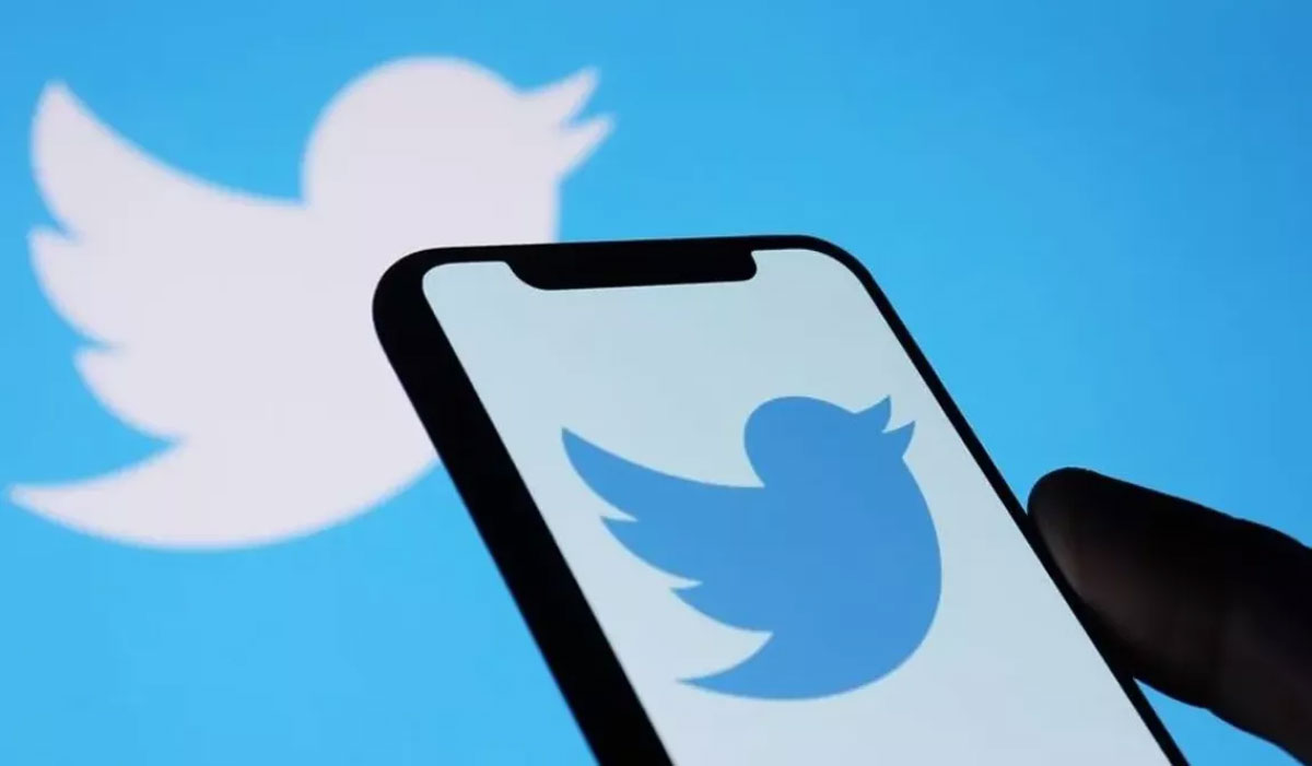 An image showing Twitter as a brand on a phone for the Fullframe Creative blog post.