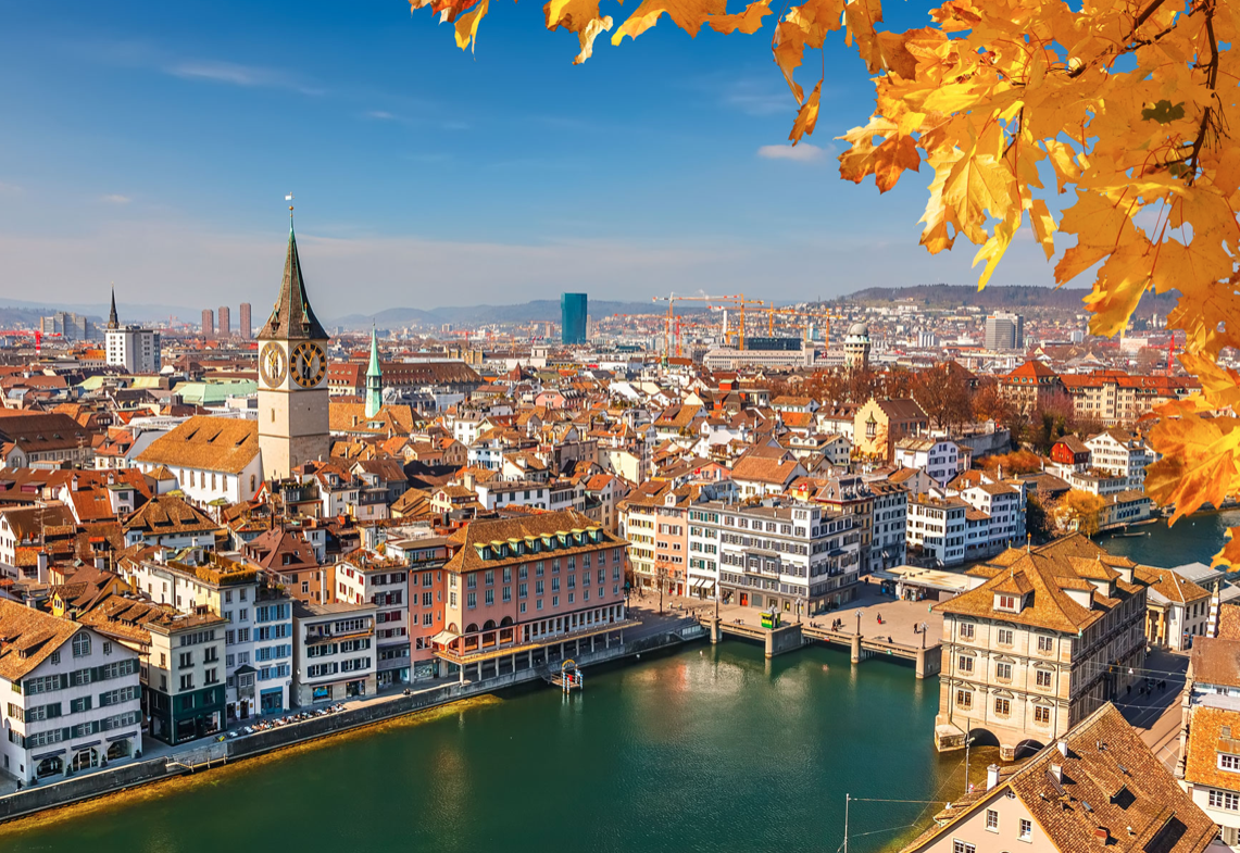 Une image de Zurich pour le billet de blog de Fullframe Creative, qui est basé à Lausanne et à Genève.