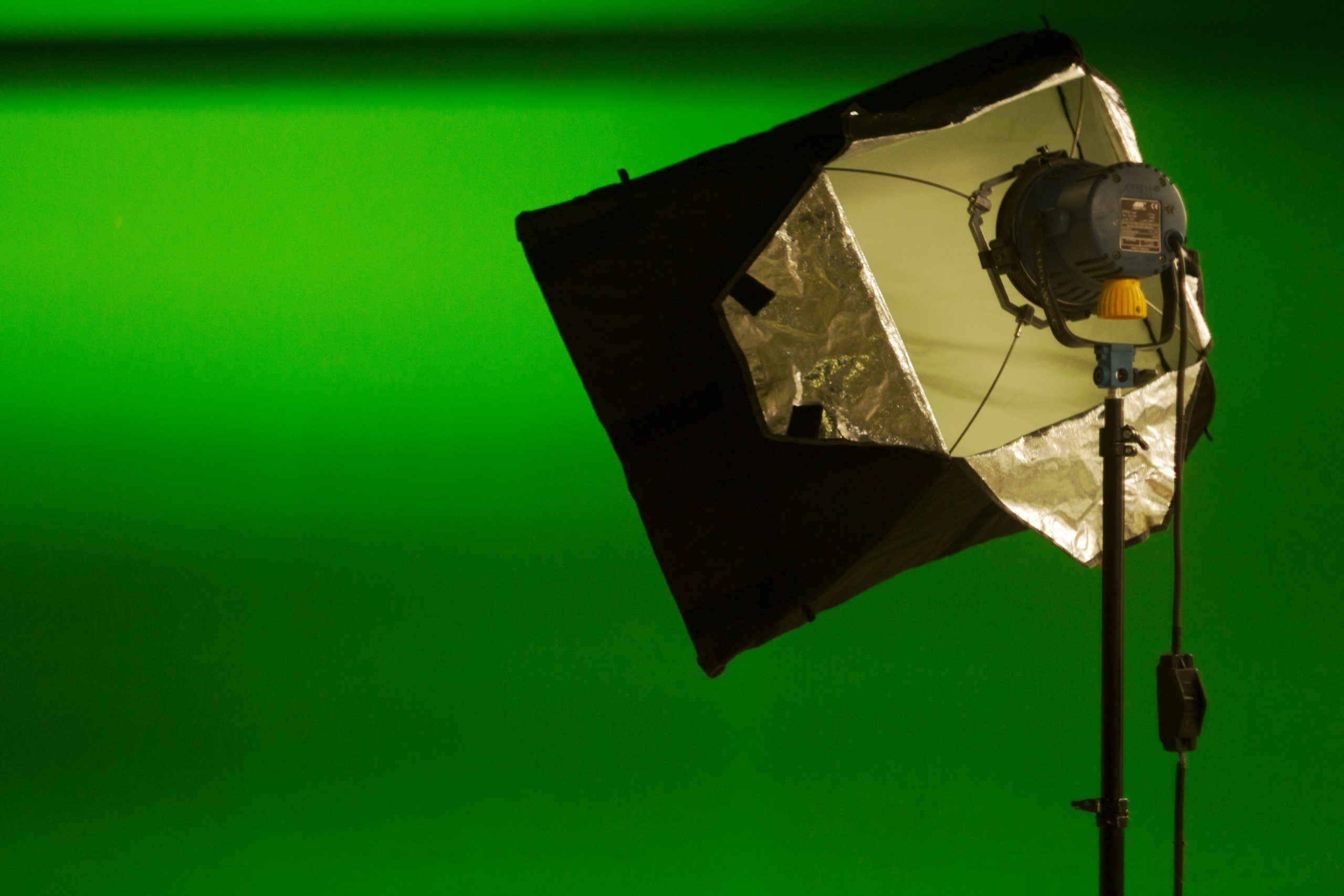 an image of a studio light on a green background, image by dane kelly on unsplash