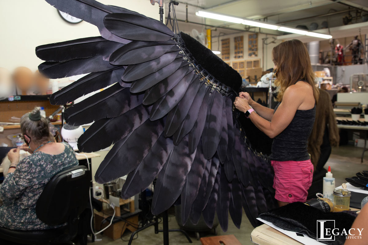 A behind-the-scenes image of a wing from the set of Dungeons and Dragons Honor Amongst Thieves, image from the Stan Winston School of Character Arts, for the Fullframe Creative Blogpost on Practical Effects