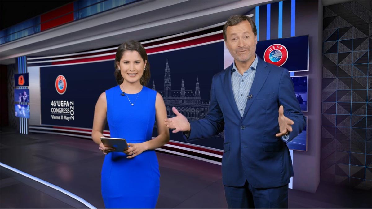 Réalisation d'une vidéo d'entreprise (corporate) pour UEFA par l'agence Fullframe Creative.