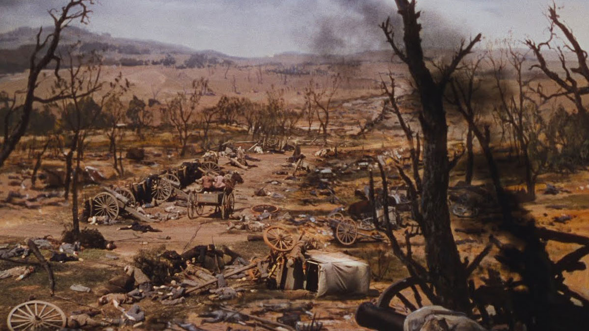 An image of a matte painting from Gone With the Wind from 1939 movie, image from Matte Shot for the fullframe blogpost on practical effects in video production