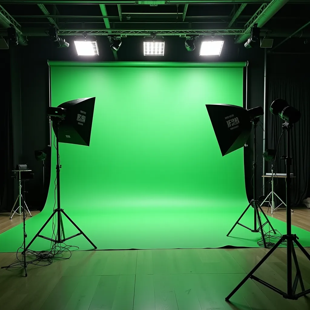 an image of a green screen video production studio for the fullframe blogpost on greenscreen studio options in switzerland