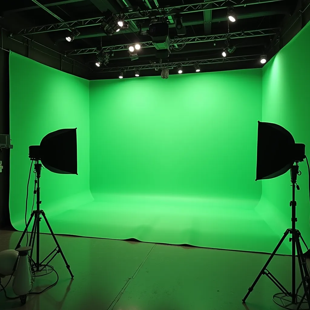 an image of a green screen video production studio for the fullframe blogpost on greenscreen studio options in switzerland