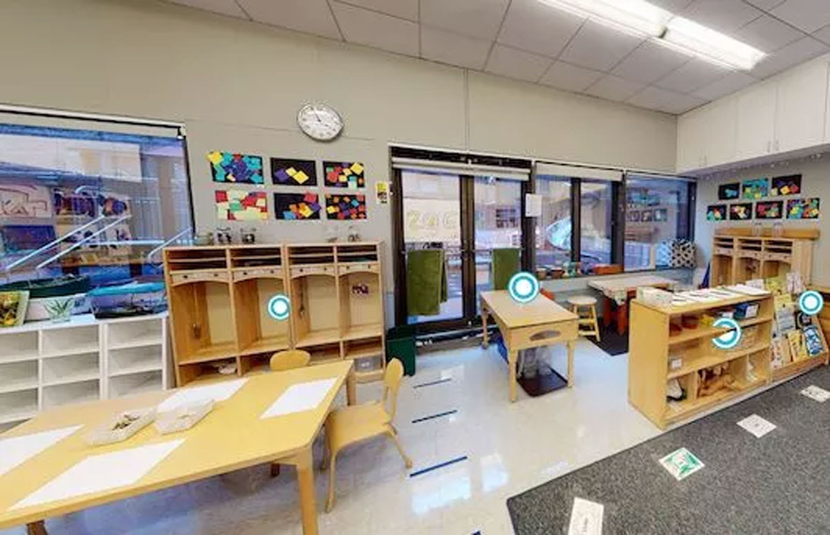 Example of a virtual tour in a school environment, with the picture taken by Fullframe Creative, based in Lausanne.