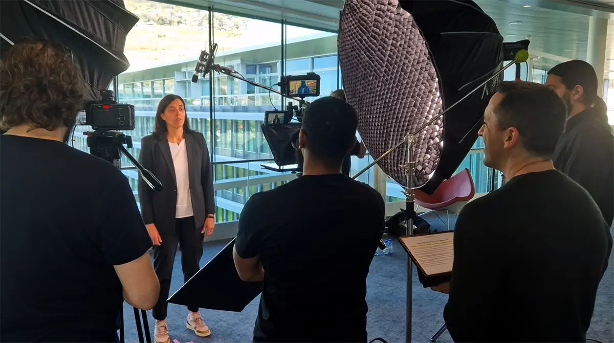 Corporate Video Production Service 2 Image of a crew delivering corporate video production service at Nestlé, Switzerland.